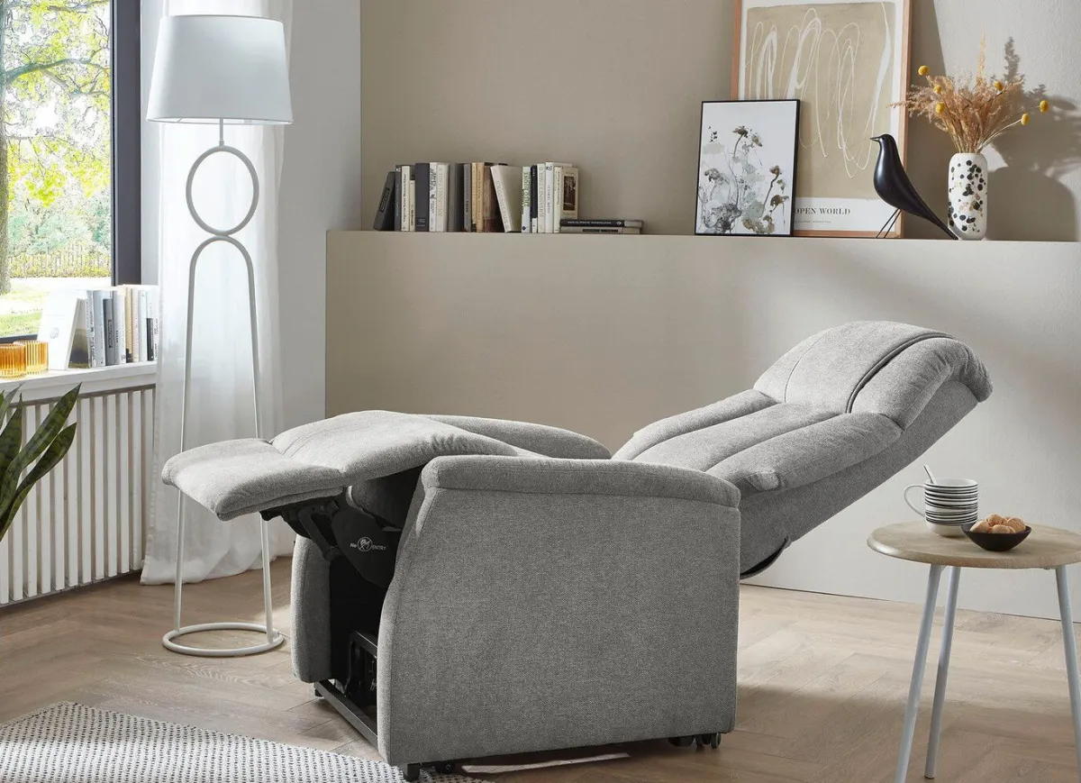 Outlet BADER Erstklassiker TV-Sessel mit Motor und Aufstehhilfe GRAU