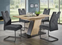 Hot BADER Essgruppe, 5-teilig, in modernem Design ARTISAN EICHE-ANTHRAZIT