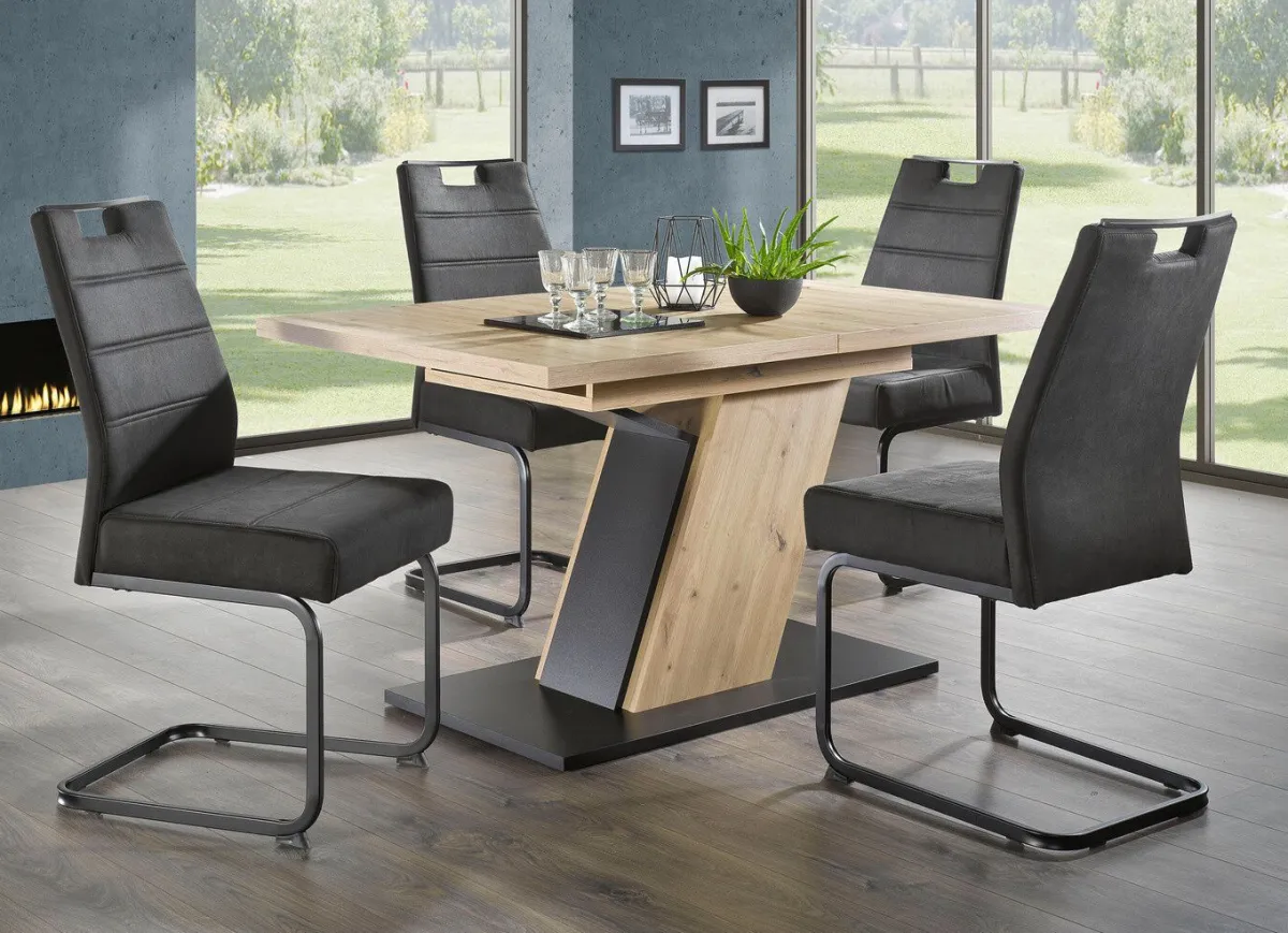 Sale BADER Essgruppe, 5-teilig, in modernem Design ARTISAN EICHE-ANTHRAZIT