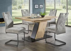 BADER Essgruppe, 5-teilig, in modernem Design ARTISAN EICHE-GRAU