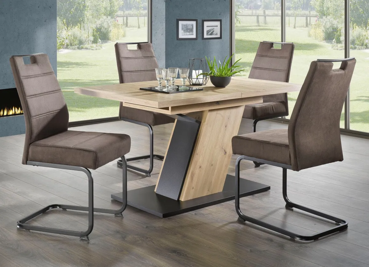 Outlet BADER Essgruppe, 5-teilig, in modernem Design ARTISAN EICHE-SCHLAMM