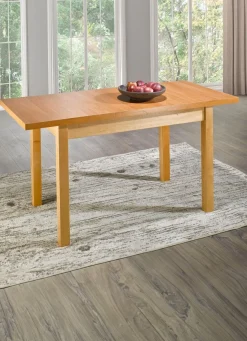 Clearance BADER Esstisch mit Auszug und Beinen aus massivem Erlenholz NATUR