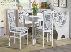 Clearance BADER Esszimmermöbel aus massiven Buchenholz WEISS-CREME-GRAU