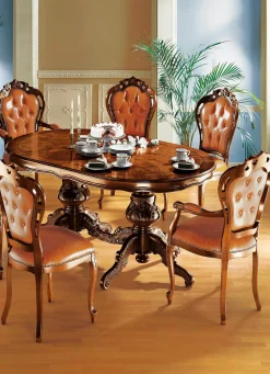 Hot BADER Esszimmer-Stühle und Sessel mit Lederbezug