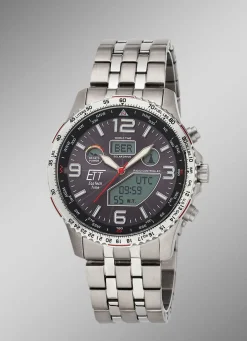 Best ETT EGS-11572-21M Funk-Solar-Herrenuhr