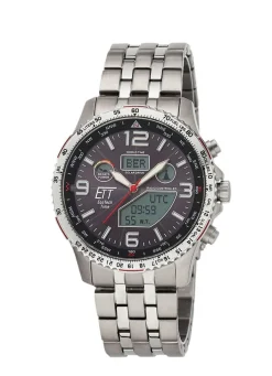 Best ETT EGS-11572-21M Funk-Solar-Herrenuhr