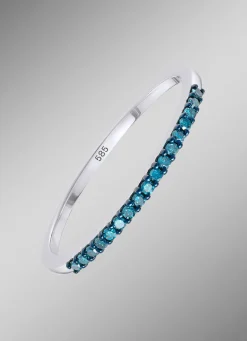 Clearance BADER Exquisiter Damenring mit blauen Diamanten