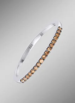 Hot BADER Exquisiter Damenring mit braunen Diamanten