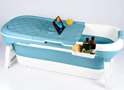Sale BADER Faltbare Badewanne BLAU-WEISS