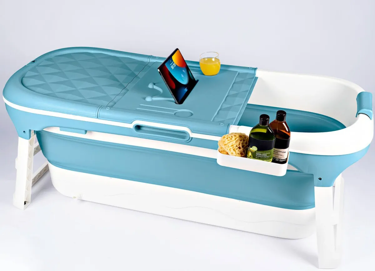 Sale BADER Faltbare Badewanne BLAU-WEISS