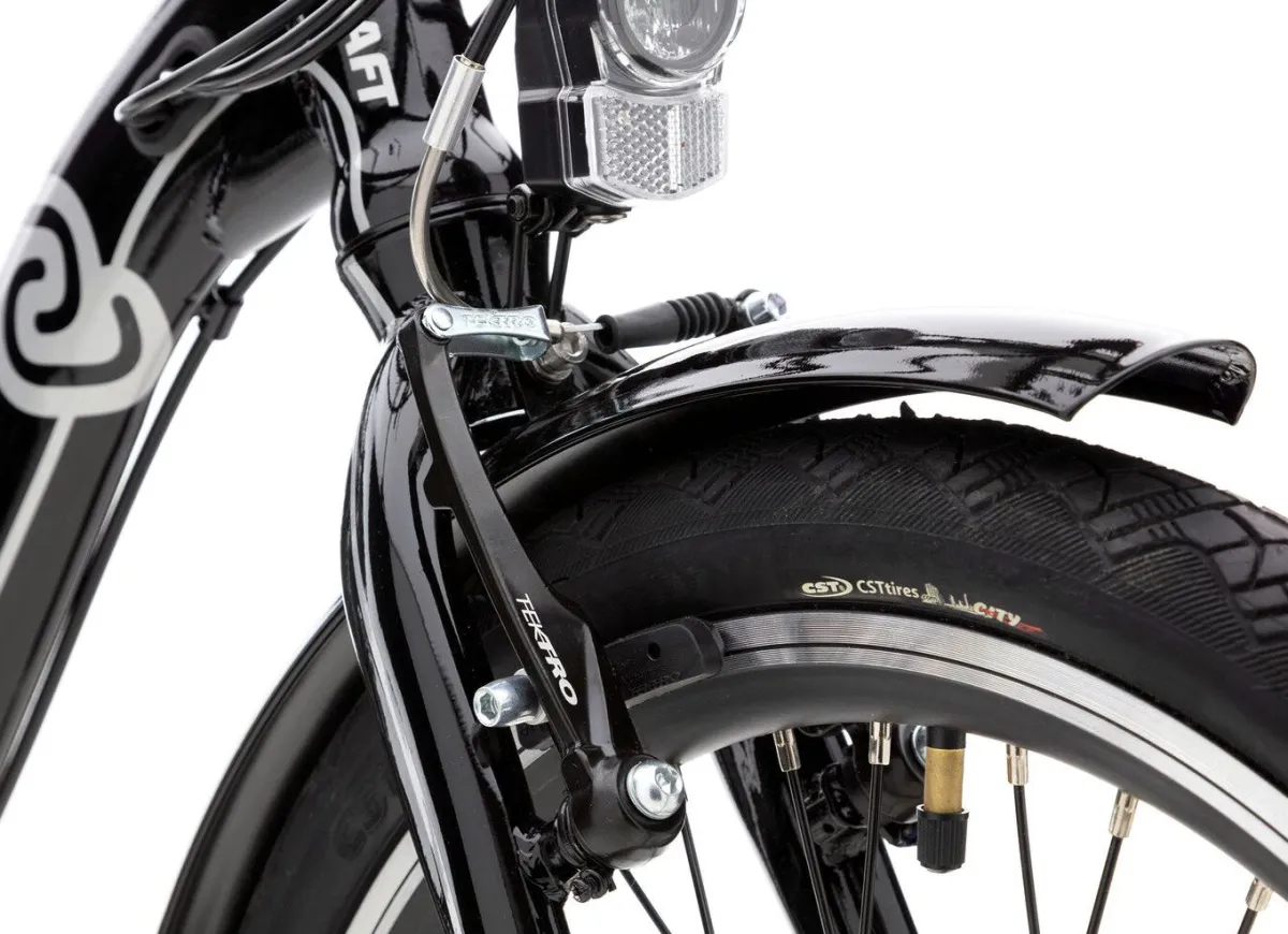 Best BADER Falt-E-Bike von Verocraft mit Stahl-Faltrahmen SCHWARZ