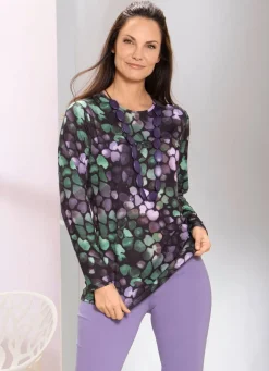 Discount BADER Fantastisches Shirt mit Rundhalsausschnitt SCHWARZ-GRÜN