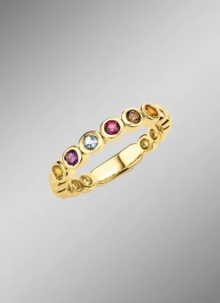 Sale BADER Farbenfroher Memoire-Ring aus hochwertigem Gold