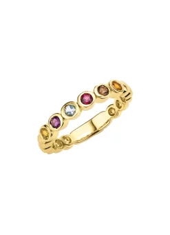 Sale BADER Farbenfroher Memoire-Ring aus hochwertigem Gold