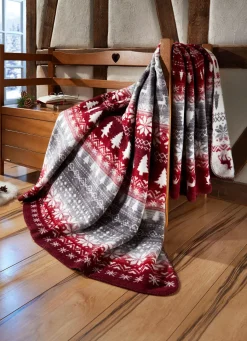 Discount BORBO Farbenfrohe Wohndecke BUNT