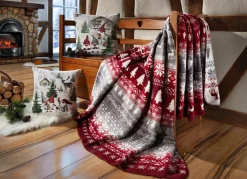 Discount BORBO Farbenfrohe Wohndecke BUNT