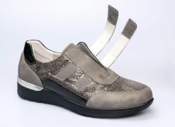 Clearance BADER Federleichter Komfort-Sneaker GRAU