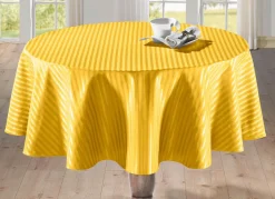 Discount BADER Feine Tisch- und Raumdekoration mit glänzendem Streifendessin GELB