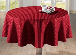 New BADER Feine Tisch- und Raumdekoration mit glänzendem Streifendessin BORDEAUX