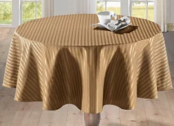 New BADER Feine Tisch- und Raumdekoration mit glänzendem Streifendessin CAPPUCCINO