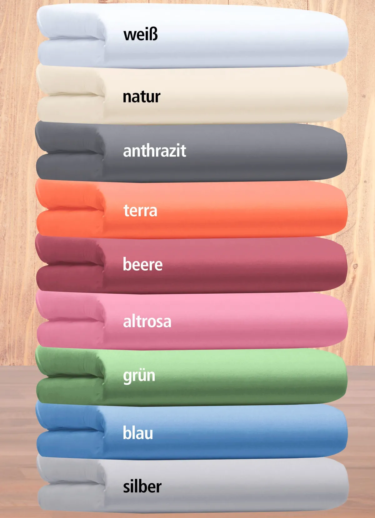 New BADER Fein-Single-Jersey Spannbetttücher SILBER