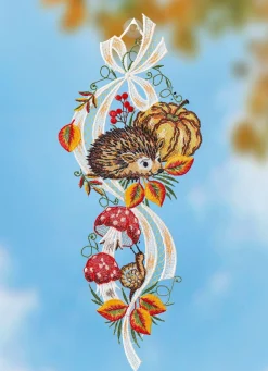 Hot PLAUENER SPITZE Fensterbild aus BUNT