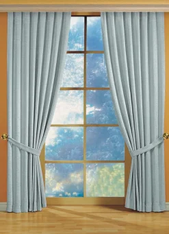 Clearance CHENILLE Fensterdekoration aus schwerer Thermo--Qualität HELLBLAU