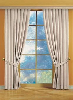New CHENILLE Fensterdekoration aus schwerer Thermo--Qualität CREME
