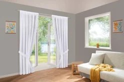 Sale BADER Fensterdekoration mit aufwendiger Plauener Stickerei WEISS
