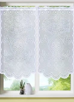 Sale BADER Fenster- und Türbehang mit ausdrucksstarkem Dessin WEISS