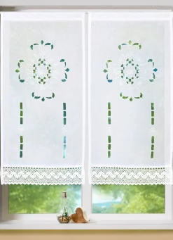 Clearance BADER Fenster- und Türbehang mit Stangendurchzug WEISS