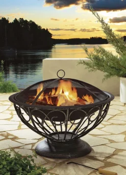 Sale BADER Feuerstelle im nostalgischen Design SCHWARZ