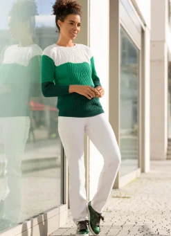 BADER Figurformende Jeans WEISS