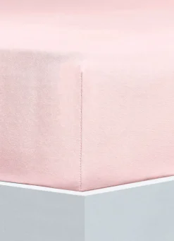 Best FLORELLA Flausch-Biber-Spannbetttücher aus Baumwolle ROSÉ