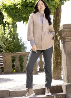 Discount RABE Flauschig weiche Strickjacke SAND MELIERT