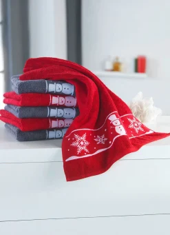 Sale DYCKHOFF Flauschige Frottier-Serie mit Jacquard-Bordür ANTHRAZIT
