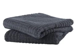 New BADER Flauschig weiche Frottier-Serie mit Hoch-Tief-Struktur ANTHRAZIT