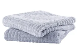 Sale BADER Flauschig weiche Frottier-Serie mit Hoch-Tief-Struktur GRAU