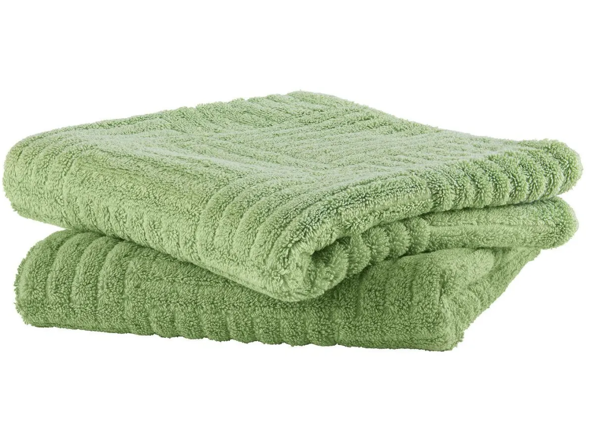 Outlet BADER Flauschig weiche Frottier-Serie mit Hoch-Tief-Struktur GRÜN