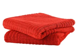 New BADER Flauschig weiche Ftier-Serie mit Hoch-Tief-Struktur ROT