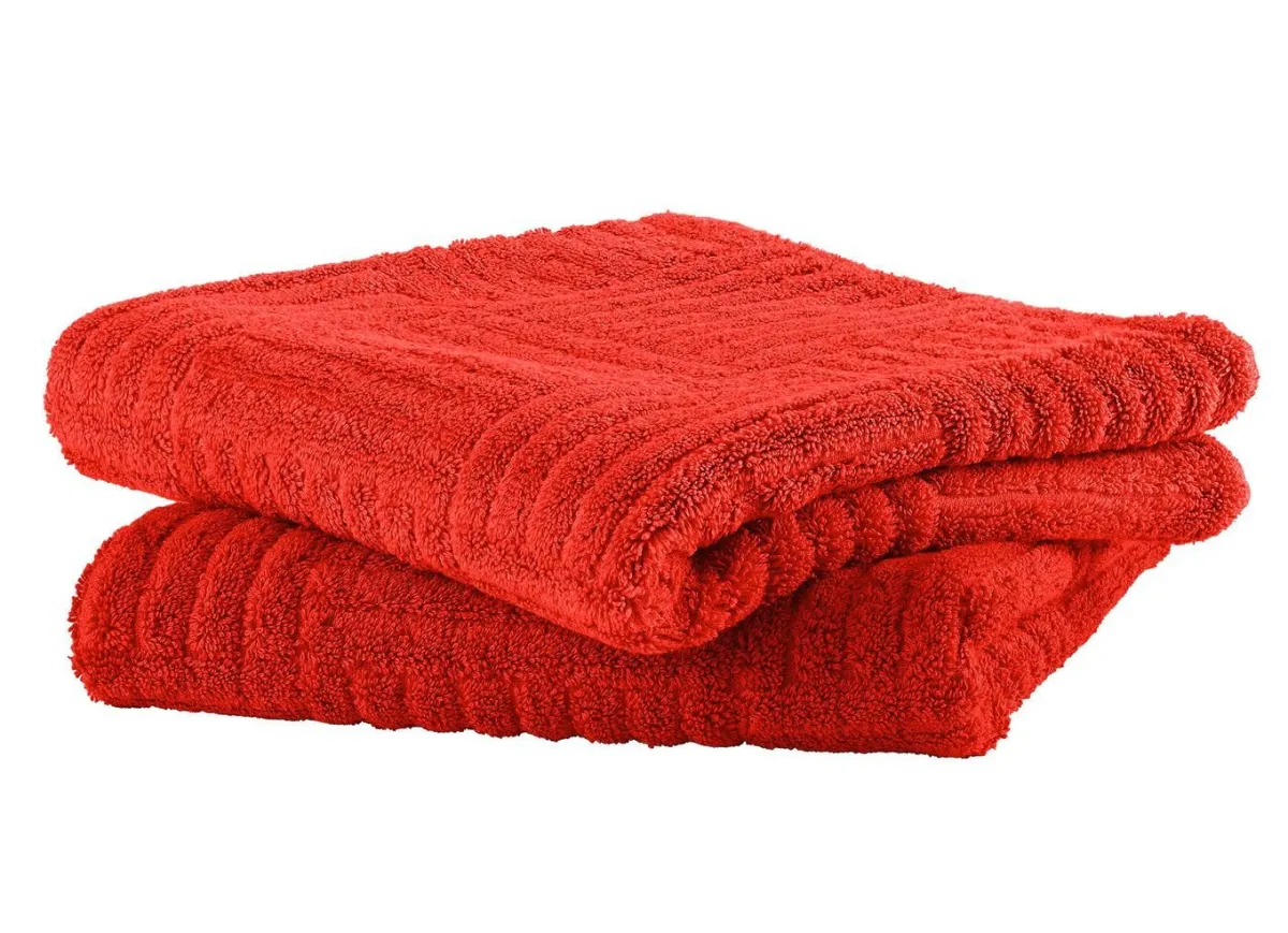 New BADER Flauschig weiche Ftier-Serie mit Hoch-Tief-Struktur ROT