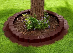 Best BADER Flexi-Rasenkante, 8er-Set, mit Fahrspur DUNKELBRAUN