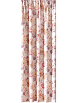 Hot BADER Floral gestaltete Übergardine ROSÉ
