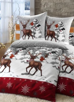 Discount FLORELLA Bettwäsche-Garnitur aus Soft-Biber BUNT