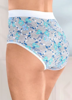 Best BADER Fünferpack Formslips mit verstärkter Bauchpartie WEISS-BLAU-BUNT