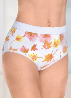 Best BADER Fünferpack Formslips mit verstärkter Bauchpartie WEISS-ORANGE-BUNT