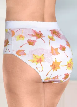 Best BADER Fünferpack Formslips mit verstärkter Bauchpartie WEISS-ORANGE-BUNT