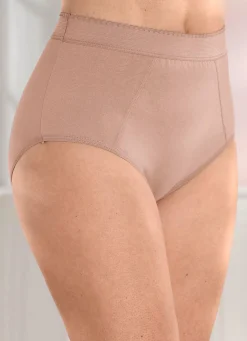 New BADER Fünferpack Formslips mit verstärkter Bauchpartie CAPPUCCINO