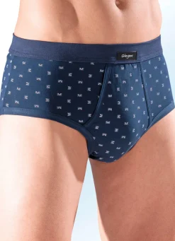 Sale GLEYMOR Fünferpack Slips aus Feinjersey, mit Eingriff, allover dessiniert 3X MARINE-BUNT, 2X HELLBLAU-BUNT