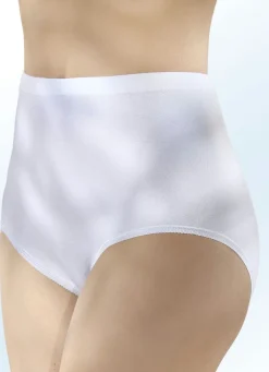 BADER Fünferpack Slips mit auswechselbarem Gummizug WEISS